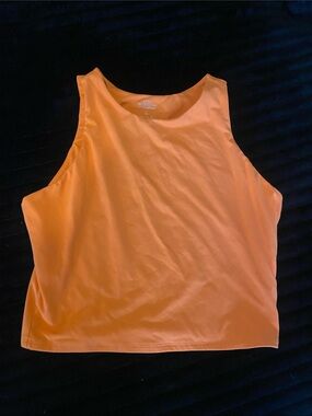 Women's Orange Sleeveless Tank — Clean Scoop Neck